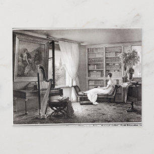Madame Recamier vid Abbaye-aux-Bois Vykort
