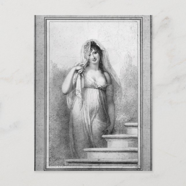 Madame Recamier Vykort (Framsida)