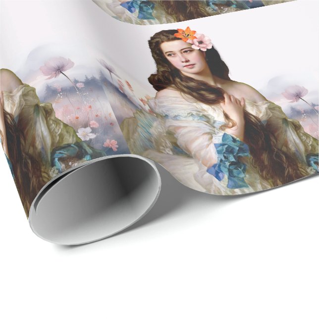 Madame Rimsky med vilda blommor Presentpapper (Rullad Hörn)