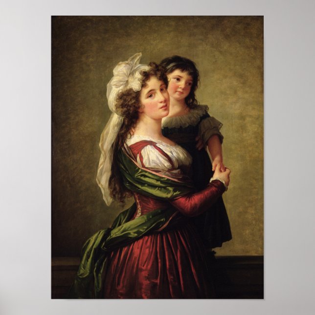 Madame Rousseau och hennes dotter, 1789 Poster (Framsidan)