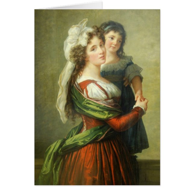 Madame Rousseau och hennes dotter Hälsningskort (Framsidan)