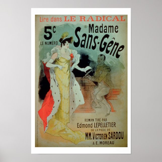 "Madame Sans-Gene" i Le Radical, av Edmond Lepell Poster (Framsidan)