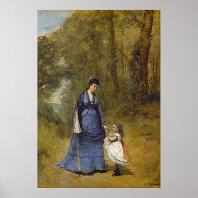 Madame Stumpf - Jean-Baptiste - Corot Fine Art Poster (Framsidan)