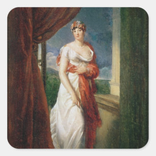 Madame Tallien Fyrkantigt Klistermärke