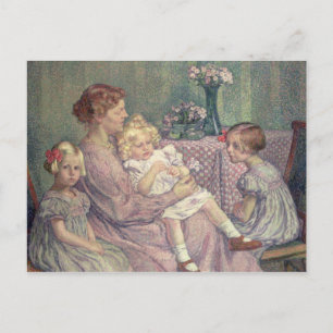 Madame van de Velde och hennes barn, 1903 Vykort