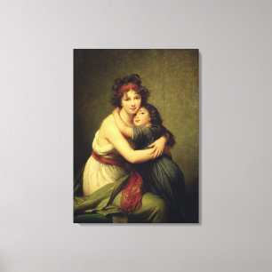 Madame Vigee-Lebrun och hennes dotter Canvastryck