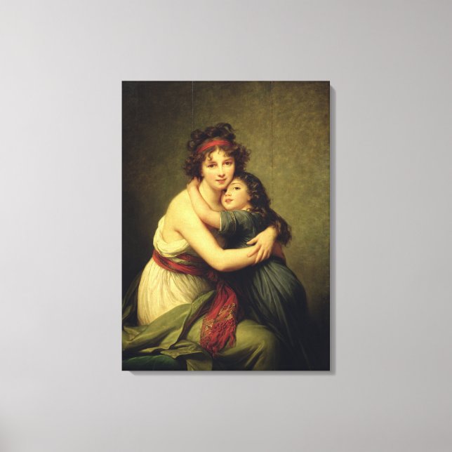 Madame Vigee-Lebrun och hennes dotter Canvastryck (Framsida)