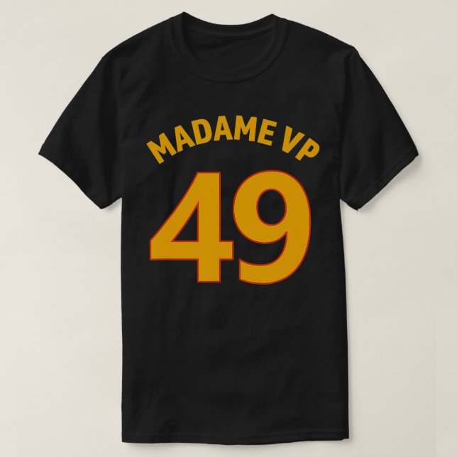 Madame VP 49 Vice President USA Jersey Blue Gult T Shirt (Design framsida)
