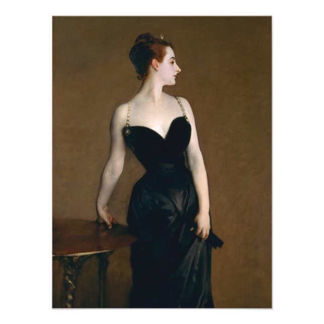 Madame X av John Singer Sargent Fototryck (Framsidan)