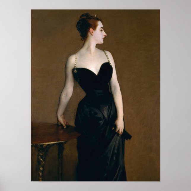 Madame X av John Singer Sargent Poster (Framsidan)
