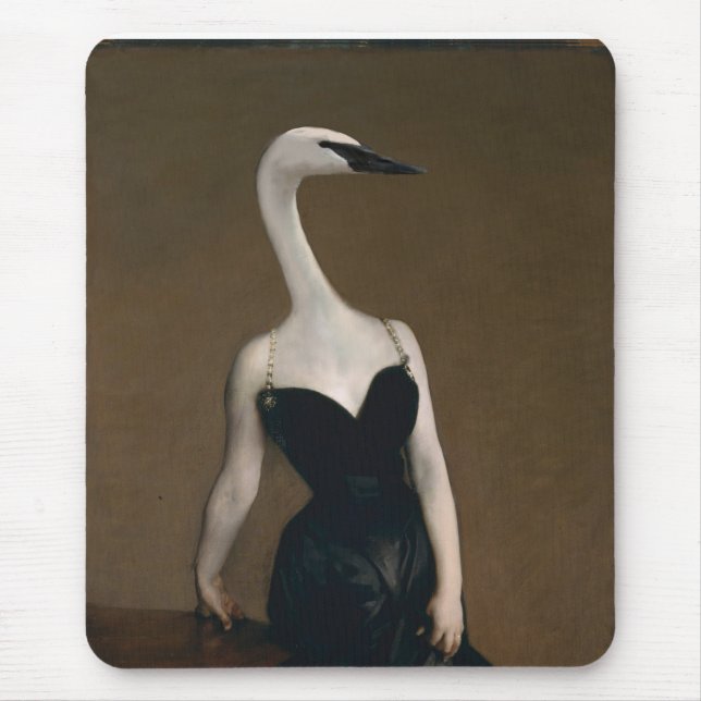 Madame X har en swanlik Nacke Mousepad Musmatta (Framsidan)