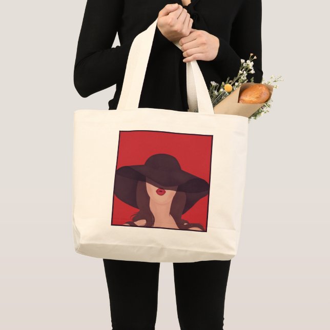Madamemoiselle illustration jumbo tygkasse (Framsida (produkt))