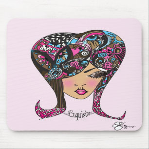 Madamoiselle Mimi Le Utsökt Flickaktigt MousePad Musmatta