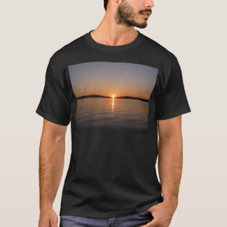 Madawaska sjösolnedgång Maine Tee