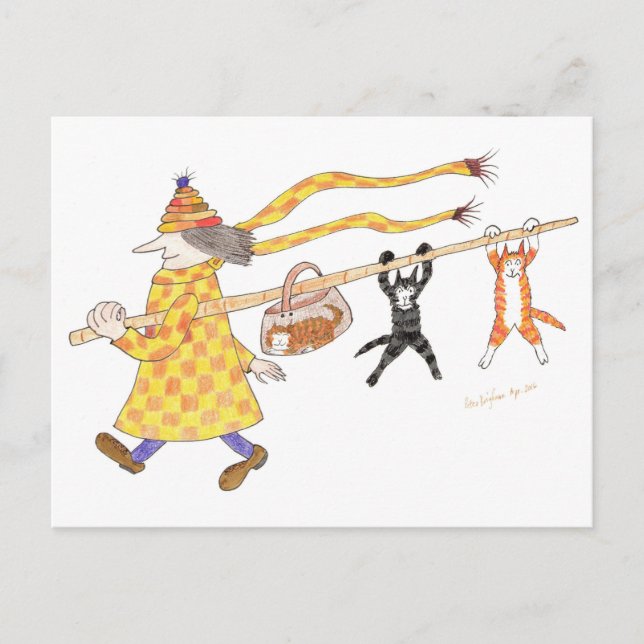 MadCatWoman och polecatsna Vykort (Framsida)