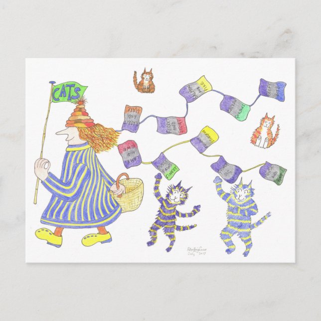 MadCatWoman Scarves i tvätta Vykort (Framsida)