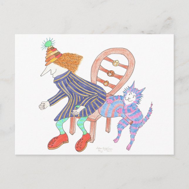 MadCatWoman & WhoopeeCushionCat No.2 Vykort (Framsida)