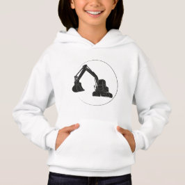Mädchen Pullover Hoodie mit Bagger-Grafik T Shirt