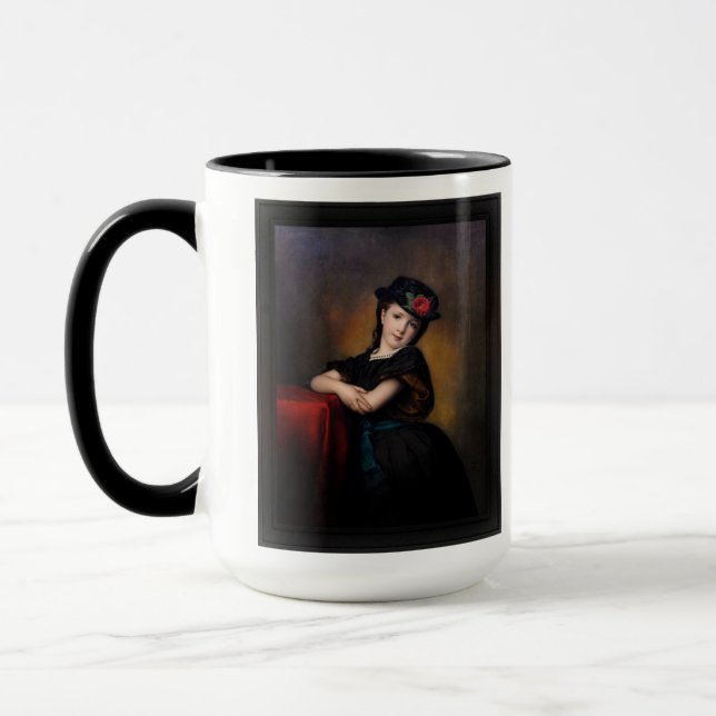 Mädchenporträt av Samuel Baruch Ludwig Halle Mugg (Vänster)