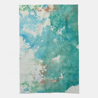 Maddie green and blue impression dish towel kökshandduk