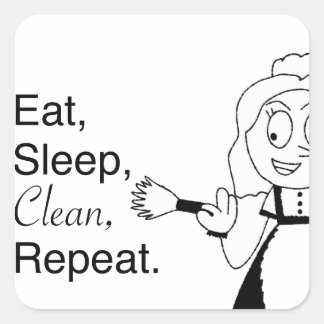 Maddie the Maid Fyrkantigt Klistermärke