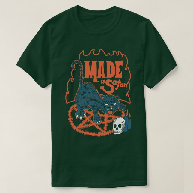 Made by Satan Cat by Tobe Fonseca T Shirt (Design framsida)