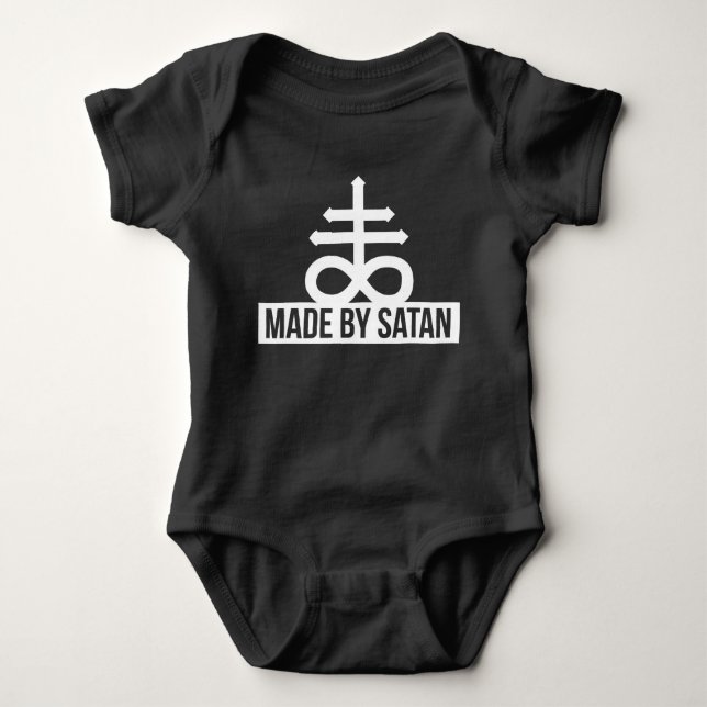 Made by Satan - Cross 666 Antichrist - Baby Tee (Framsida)
