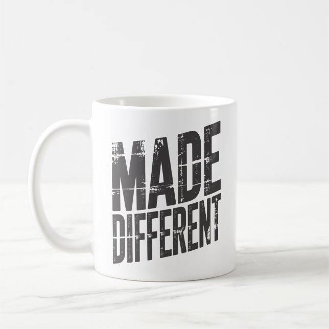 Made Different Bold Typography Motivational  Kaffemugg (Vänster)