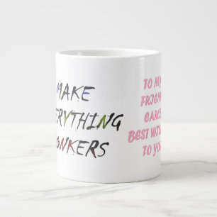 Made for Sång rosa-skript lustig stil Jumbo Mugg