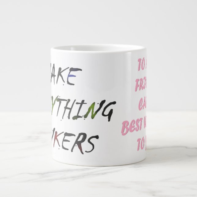 Made for Sång rosa-skript lustig stil Jumbo Mugg (Framsidan)