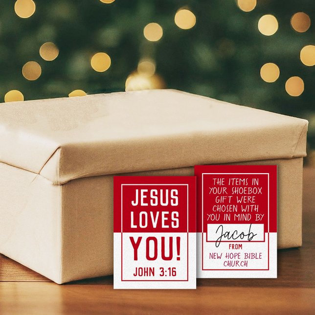 'made for you' Shoebox-kort - röd Anteckningskort (Skapare uppladdad)