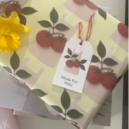 Made for you Tomato Apron Gift Märkre - Farm to Bo Presentetikett