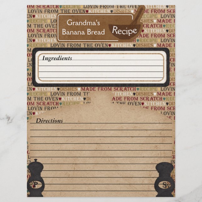 Made från tom matchande receptuppsättning Infoga (Framsida)