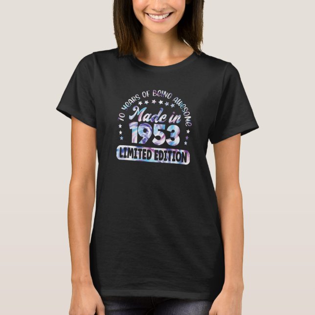 made in 1953 70 år of be Fantastisk 70 Birthday T Shirt (Framsida)