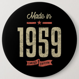 Made in 1959 Birthday Gift Knapp