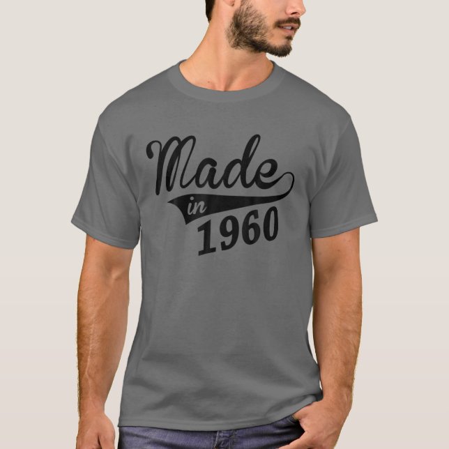 made in 1960 Birthday T Shirt (Framsida)