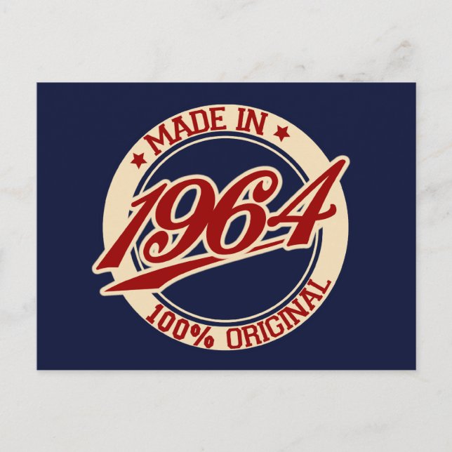 made in 1964 vykort (Framsida)