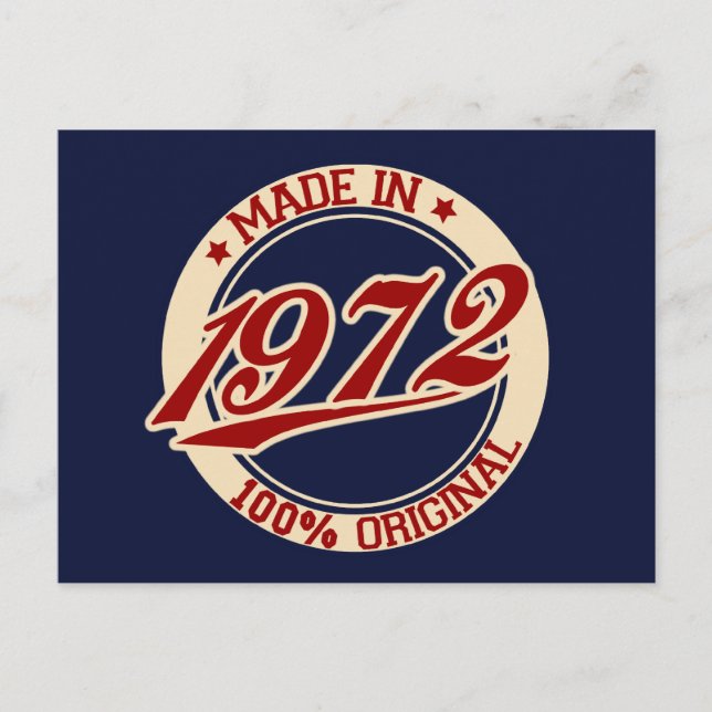 made in 1972 vykort (Framsida)