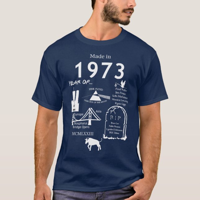 Made in 1973 TShirt T Shirt (Framsida)
