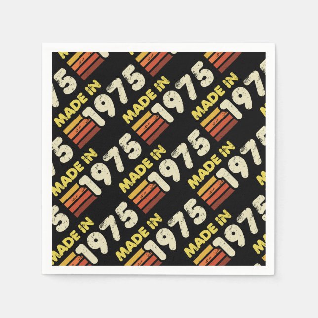 made in 1975, 50:e födelsedagen pappersservett (Framsidan)