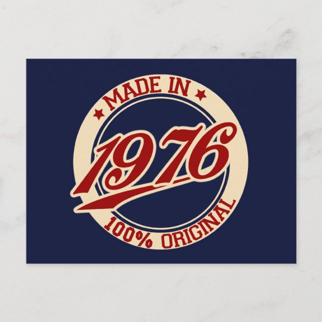 made in 1976 vykort (Framsida)