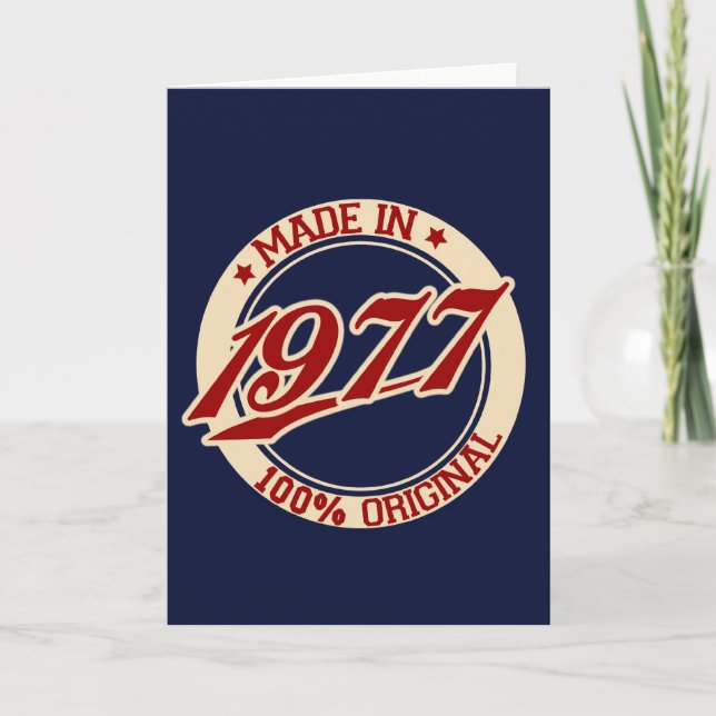 made in 1977 kort (Framsida)