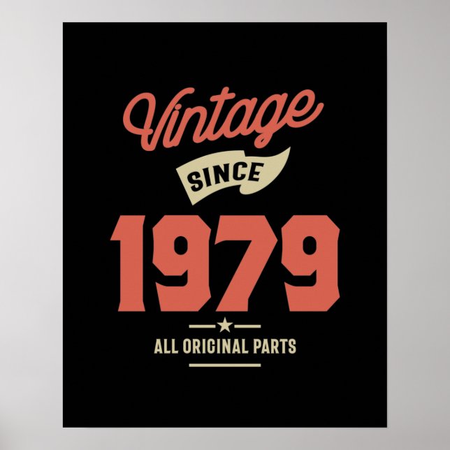 Made in 1979 Birthday Gift Poster (Framsidan)