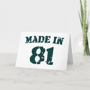 made in 1981 kort