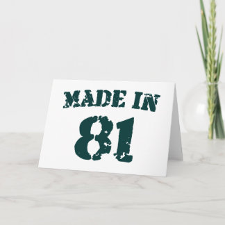 made in 1981 kort
