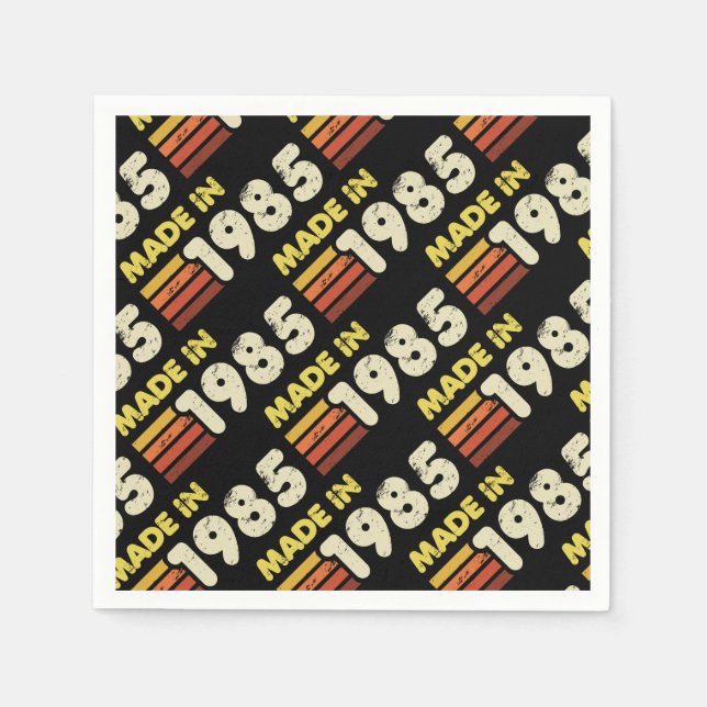 made in 1985, 40:e födelsedagen pappersservett (Framsidan)