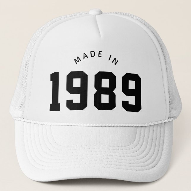 made in 1989 Personlig Birthday Keps (Framsida)
