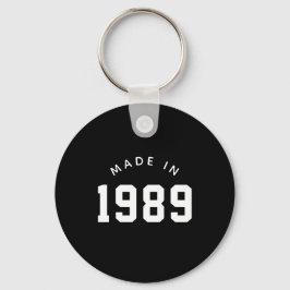 made in 1989 Personlig Birthday Nyckelring