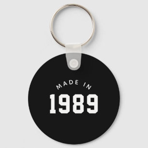 made in 1989 Personlig Birthday Nyckelring