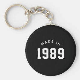 made in 1989 Personlig Birthday Nyckelring